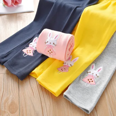 2-6 Year the Children's Wear Toddler Baby Girl Pants Knitted Elastic Kids Leggings Cotton Spring Pants for Girls Kids