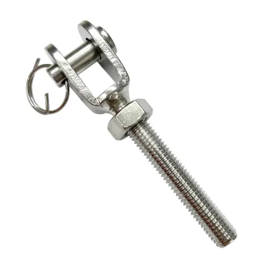 Stainless Steel Highly Polished Swage Fork Thread Terminal Carton Box Rigging US Type-Flower Basket Tightener Lifeline System