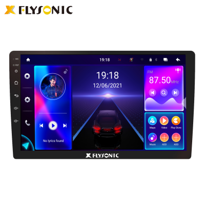 Flysonic Audio AM+FM+RDS BT Fm Converter Digital Set to Android With External Mic Lcd Radio Car Radio