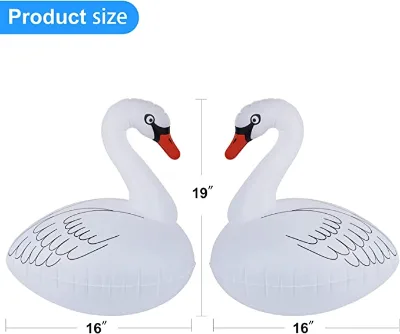 Cootway 2024 New Arrivals IP68 Waterproof Floating LED Swan Light for Outdoor Garden Decorative Swan Inflatable Light