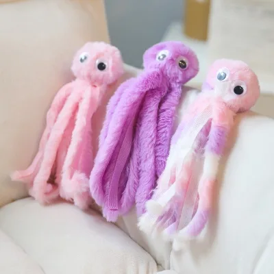New Arrival Pet Cute Octopus Shape Cat Plush Toy Contains Catnip for Cats Wholesale Interactive Cat Toys