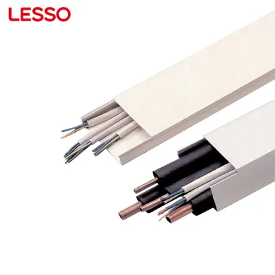 LESSO Customizable Good Breakage Resistance Rectangular Pvc Trunking 24x14 59x22 60x40 80x40mm
