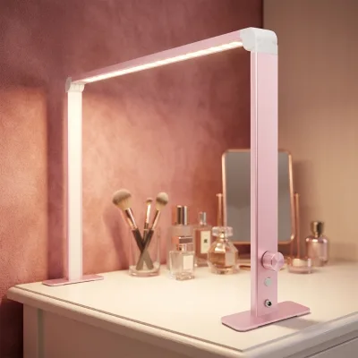 Modern Flexible Square Desk Nail Lamp Beauty Simple Aluminum Construction Dimmable Stepless Adjustable LED Removable Table Lamp