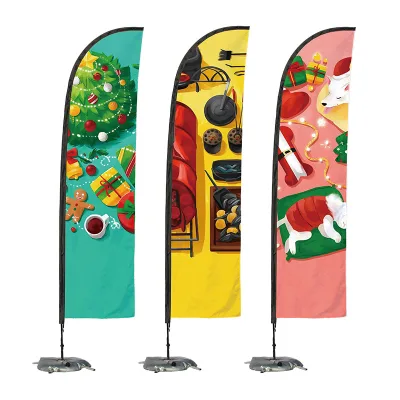 Feather Flag With Aluminum Pole Feather Flag Wholesale Outdoor Promotion Advertising Flying Feather Banner Flag Custom