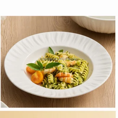 Factory Direct Selling Porcelain Dinnerware Dishwasher Safety Crockery Dishes Hotel Dining Room Platter Flat Oval Plate Ceramic