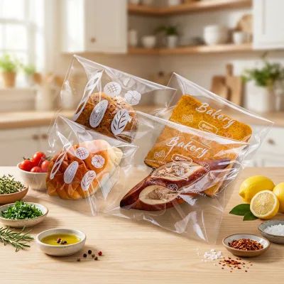 Good Quality Recyclable OPP Clear Plastic for Sandwich Pizza Cookie Baby Food Sushi Packaging Durable Food Grade Self Adhesive