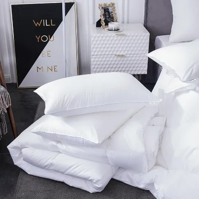 Hotel White Down Quality Comforter With 100% 233T Cotton Down Proof Cover and Duvet Insert