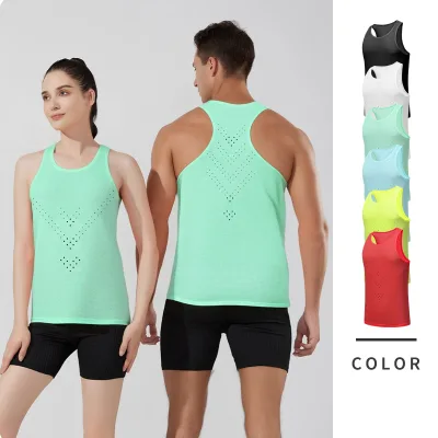 Customize Personalized Tank Top Laser Drilling Quick Drying Tank Tops Athletic Vest Tank Top Men and Women
