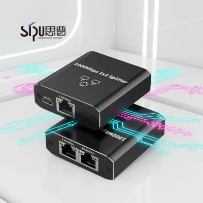 SIPU 1*2 Network RJ45 Splitter for Extender 60M Transmission 4K 2K Resolution Highlight Speed Low Latency Quick Data Transfer