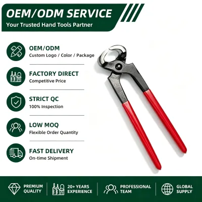 Cutting Nippers Nail Pulling Pliers High Carbon Steel Heavy Duty Hand Tool 6 8 10 Inch Industrial Grade Factory Direct Supply