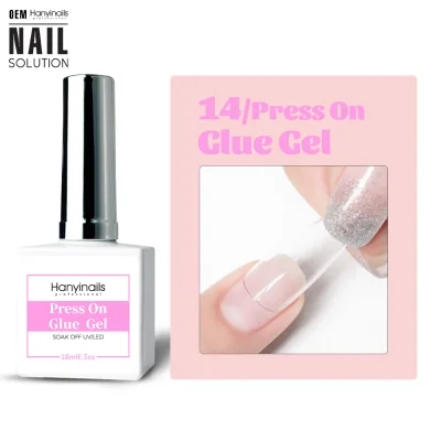 For Customizable Logo Non-Toxic HEMA/TPO Free 18ml UV Gel Nail Adhesive Strong Sticky Nail Tip Press Extension Long