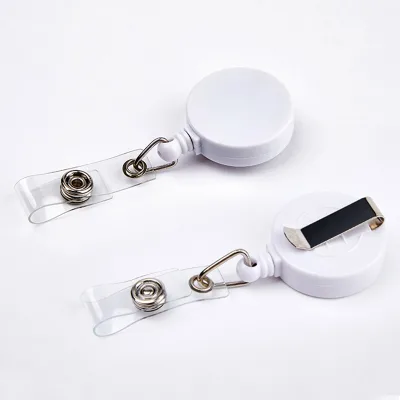 Retractable Badge Holder with Carabiner Reel Clip Key Chain Lanyards ID Card Holder with Belt Clip for Heavy Duty Key Name Tag