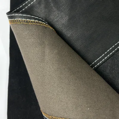 Black Brown Contrast Denim Fabric Rigid Raw Denim Slub Texture Brushed Back 170Cm Width Unwashed Jeans Fabric Rolls