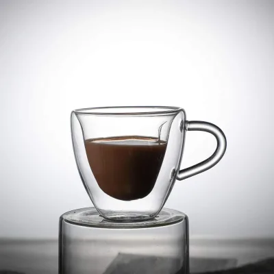 450 ml Heart Shaped Clear Cups Borosilicate Glass Cool Drinking Glasses