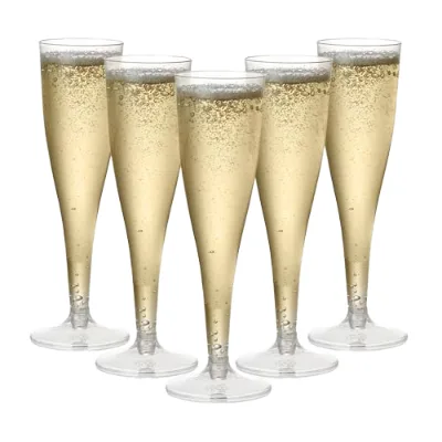 Disposable Plastic Champagne Flutes Transparent Hard Clear Disposable Plastic Champagne Flutes Disposable Wine Plastic Cups