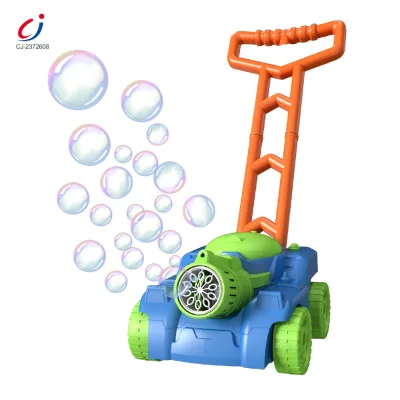 Chengji Lawn Mower Bubble Blower Toddlers Summer Outdoor Push Toys Fully Automatic Lawn Mower Bubble Machine