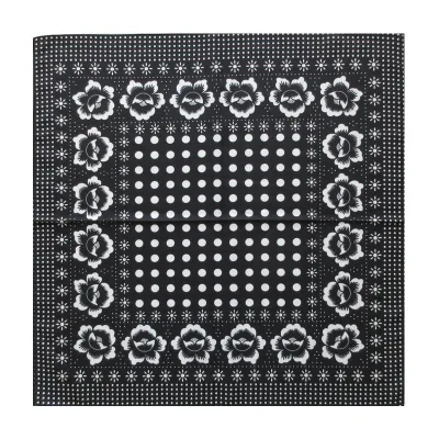 Hip Hop 100% Cotton Black Bandanas for Men