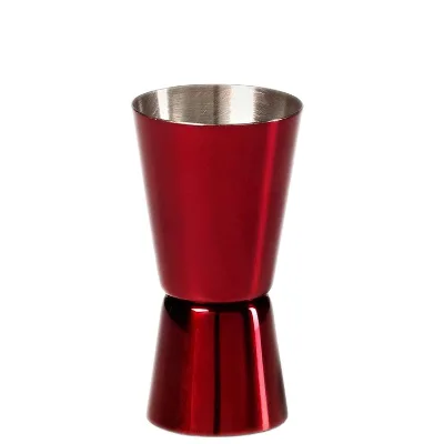 2/4 CL Stainless Steel Double Cocktail Jigger,red Delicate 304 Jigger