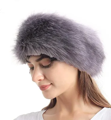 Faux Fur Ear Warmer Headband Winter Warm Hair Band for Women Girls