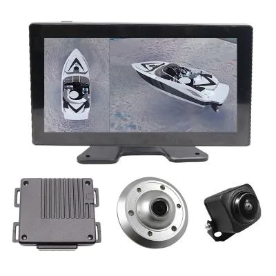 3D Rear View 360 Degree Panoramic Boat 6 Camera Kit Parking