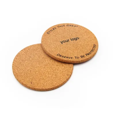 Wholesale Round Coffee Sublimation Blanks Coasters Cork Placemats Custom Cork Coaster