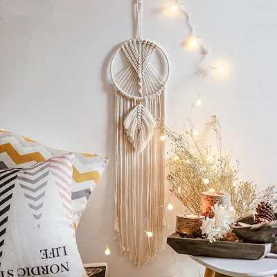 Artilady Moon and Owl Macrame Dream Catcher Boho Room Decor Baby Kids Girls Macrame Wall Hanging Kids Macrame Dream Catcher