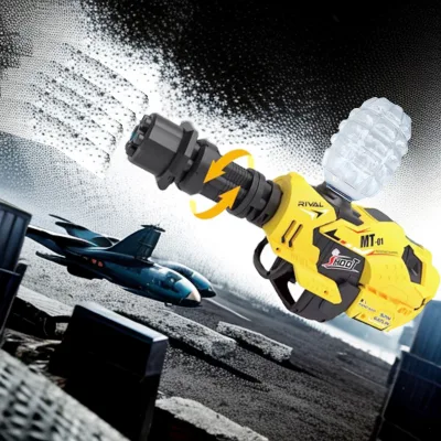 KK New Unisex Gatling Electric Splatter Blaster Toy Gun 7-8mm Gel Bomb Bullet Education Shooting Game Fun Splat Blaster Toy for