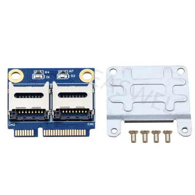 General Mini PCI-E PCIE Memory Card Adapter PCI-E to Dual TF SDXC Reader Converter