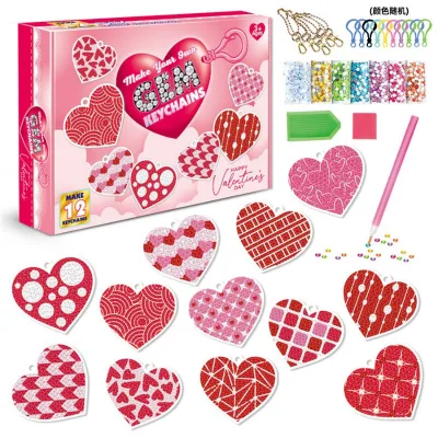 HY7 Diamond Kit for Crafts for Children Aged 8 to 12 Years,Girls,Diy Gemstone 5d Painting Stickers,Key Chains,Pendants