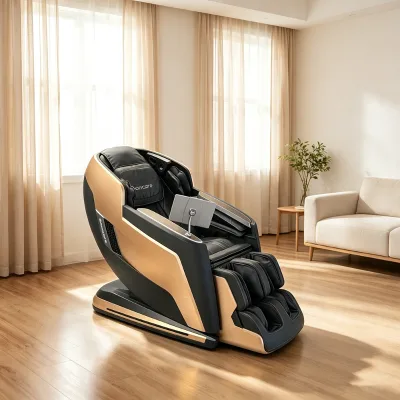 Full Body Massage Chair Zero Gravity 4D SL Track Heat Therapy Bluetooth Speaker Electric Recliner Living Room