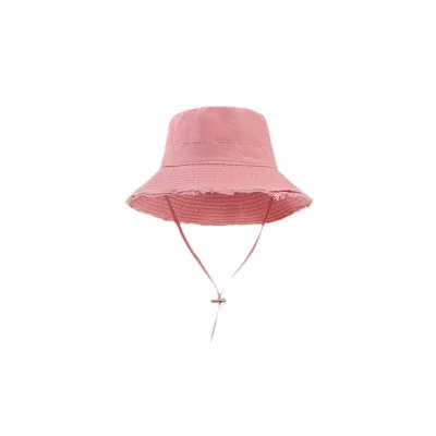 Korean ins with rough edges and large brim kids fisherman hat summer sun shading outdoor hiking sun protection hat