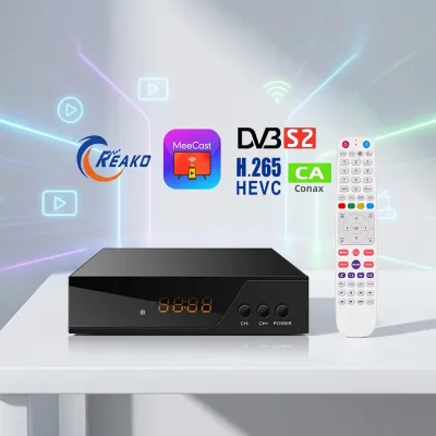 DVB-S2 HEVC H265 Satellite TV Receiver Free to Air 1080P GX6605H1 with DLNA YouTube/TikTok Support CA Card Slot Box