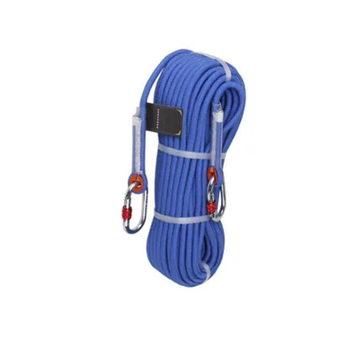 10.5mm High Strength Nylon CN Tree Climbing Ropes Blue Outdoor High Altitude Abrasion Resistant Static Rope for Rock Climbing