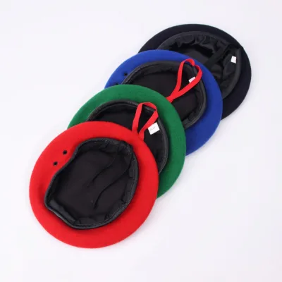 Casual Daily Business Travel Wool Beret Wool and Cotton Yarn Puff Printing for Party and Daily Use