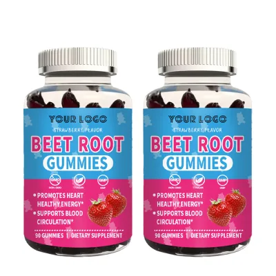 Direct Factory Price Beet Root Gummies Natural Energy Blood Circulation Immune Support Superfood Antioxidants Herbal Supplements