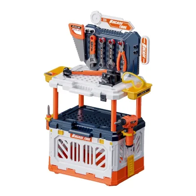 Toolkidz 4 in 1 Electric Tool Operating Table Popular Construction Tool Toys General Toy Mechanic Tool Box Set for Kids