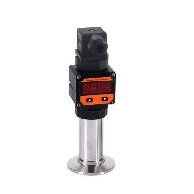 RS485 Diaphragm Pressure Sensor 4-20mA 0-16Mpa Food Grade Sanitary Pressure Transmitter With Digital Display for Pharmaceutica
