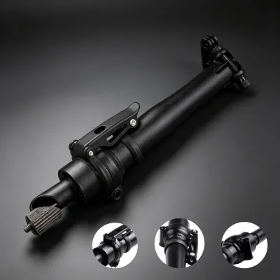 Handlebar Stem Adjustable for Folding Bike QuickRelease Front Fork 25.4mm Threaded 330mm-350mm Stem Replacement Bicycle Part