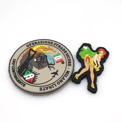 Custom Bulk PVC Rubber Badges Distressed Vintage Logo Patches for Hat Denim Jackets Workwear Featuring Flower Heart Lace