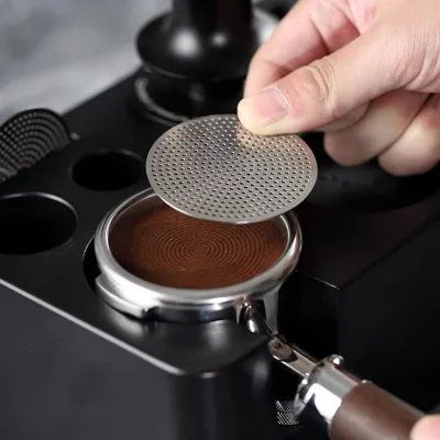 Oankr Espresso Puck Screen 51/53/58mm Dual-layer Lower Shower Screen 0.2/0.8mm Thickness, Reusable Metal Filter for Portafilter