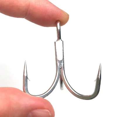 High Quality ST56-4X Strong Saltwater Tuna Treble Fishing Hook 10#-3/0# Rustproof Three Hook