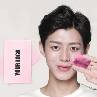 Makeup Facial Blotting Paper Oil Absorbing Custom Logo Matte Skin Oil Absorbent Sheet Natural Private Label Oil Blotting Paper