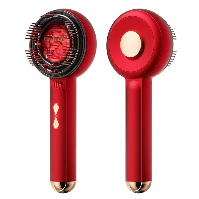 2026 New Cross-border EMS Microcurrent Electric Massage Comb Essential Oil Red Light Multifunctional Head Device Hair Care