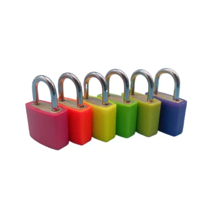 Small Luggage Lock Waterproof Brass Padlock with ABS Covered