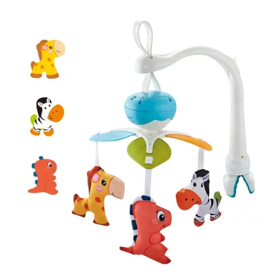 Electric Bedside Rotating Bed Bell Appease Toys Baby Musical Bed Bell Hanging Baby Sleeping Aid Pacifier Toy for Newborn Infant