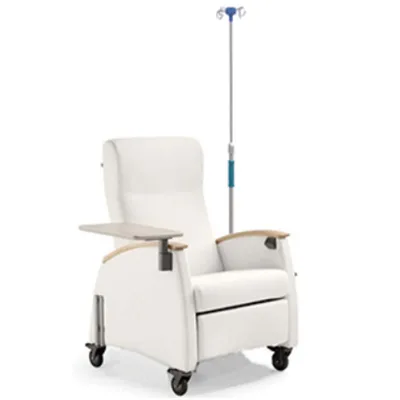 EU-MC576 Medical Hospital Furniture Multi-functional Patient IV Infusion Chair Adjustable Transfusion Chair with Coffee Table