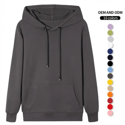 Customization Print Logo Autumn Workwear Group Clothing Advertising Shirt 100% Cotton Heavy Loose Solid Color Vintage Hoodies