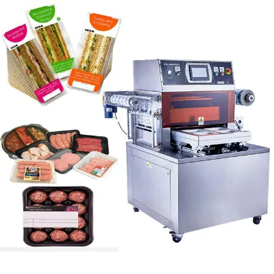 MAP Fresh Food Vacuum Food Meal Gas Flush Tray Sealing Machine Modified Atmosphere Packing Machine for Meat Seafood
