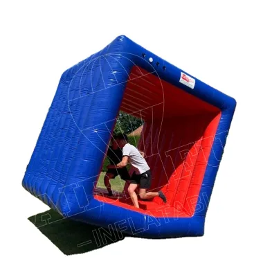Airfun Advertising Inflatable Interactive Adult Game Flip It Team Building Games square Rolling Sports Game