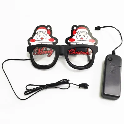 Halloween Decorations Sound Control EL Glasses Customizable Led Christmas Glasses
